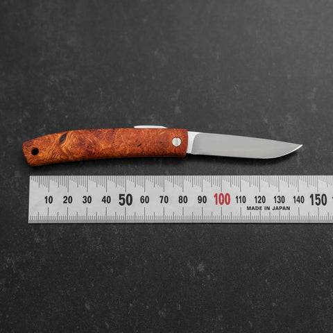 Pocket Knife VG-10 Karin Outdoor Knives 60mm with Leather Sheath