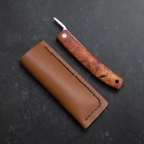 Pocket Knife VG-10 Karin Outdoor Knives 60mm with Leather Sheath