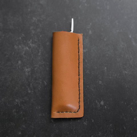 Pocket Knife VG-10 Karin Outdoor Knives 60mm with Leather Sheath