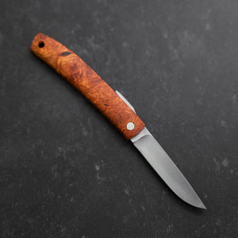 Pocket Knife VG-10 Karin Outdoor Knives 60mm with Leather Sheath