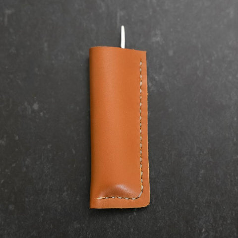 Pocket Knife VG-10 Wenge Outdoor Knives 60mm with Leather Sheath