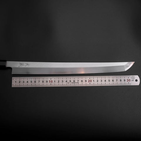 Sakimaru Takohiki Blue Steel #2 Kasumi Buffalo Ebony Handle 320mm
