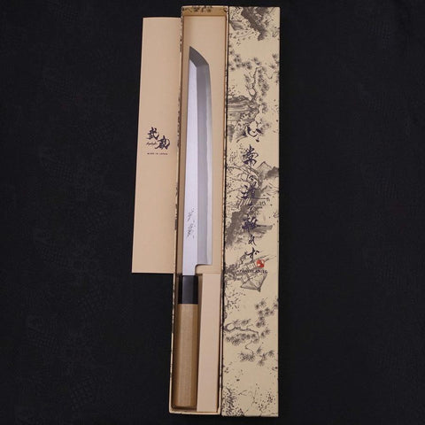 Sakimaru Takohiki Blue Steel #2 Kasumi Buffalo Magnolia Handle 270mm