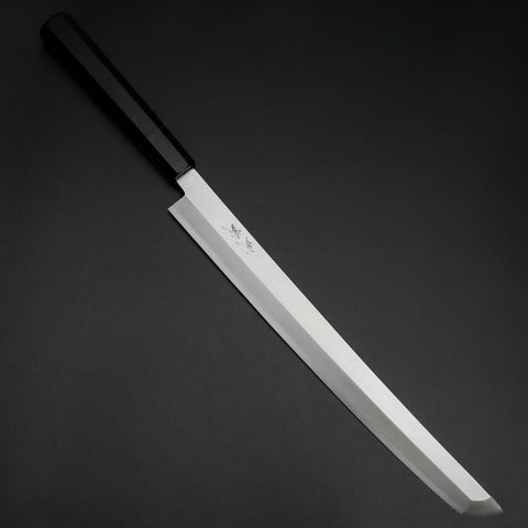 Sakimaru Takohiki Silver Steel #3 Kasumi Buffalo Ebony Handle 300mm (Sori)