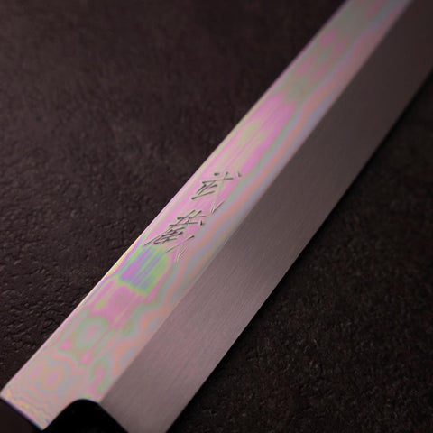 Sakimaru Takohiki White Steel #2 Moon-Fuji Water Honyaki Buffalo Ebony Handle 270mm with Magnolia Sheath