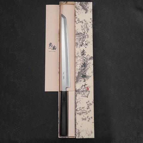 Sakimaru Takohiki White Steel #2 Kasumi Buffalo Ebony Handle 270mm