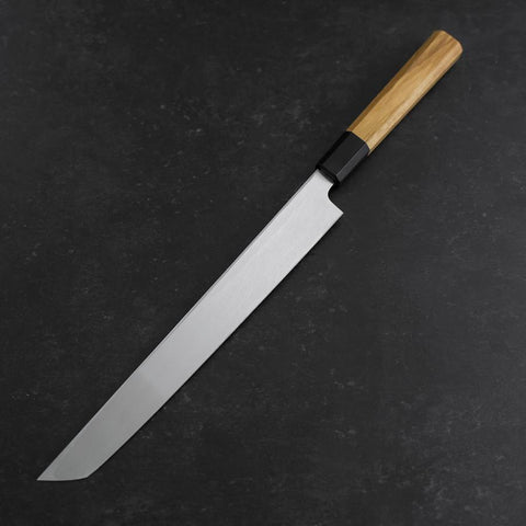 Sakimaru Takohiki White Steel #2 Kasumi Buffalo Teak Handle 270mm