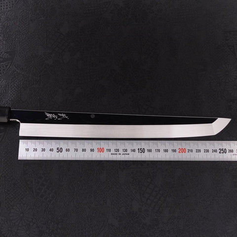 Sakimaru Takohiki White Steel #2 Moon-Fuji Water Honyaki Buffalo Ebony Handle 270mm