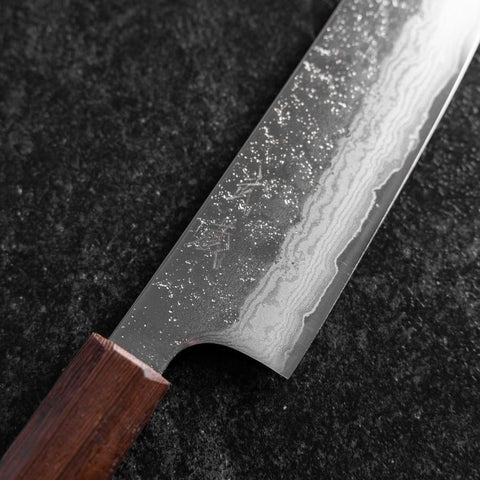 Santoku AUS-10 Nashiji Damasco Mango de Wengué 165mm