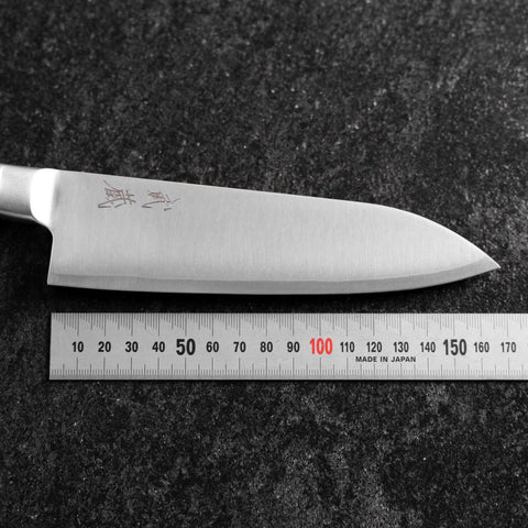 Santoku AUS-10 Polished All-Stainless Handle 165mm