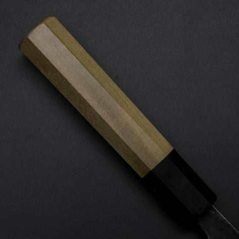Santoku Blue Steel #1 Kurouchi Buffalo Magnolia Handle 165mm