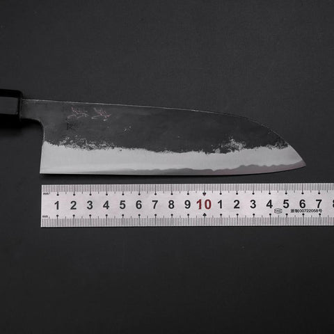 Santoku Blue Steel #1 Kurouchi Buffalo Magnolia Handle 165mm