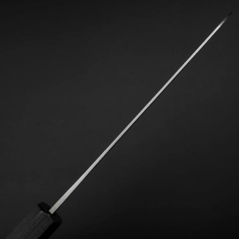 Santoku Blue Steel #1 Stainless Clad Kurouchi Green Urushi Handle 170mm