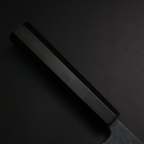 Santoku Blue Steel #2 Kurouchi Buffalo Ebony Handle 165mm