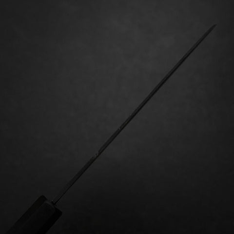 Santoku Blue Steel #2 Kurouchi Chokin Pagoda Sakura Buffalo Ebony Handle 165mm