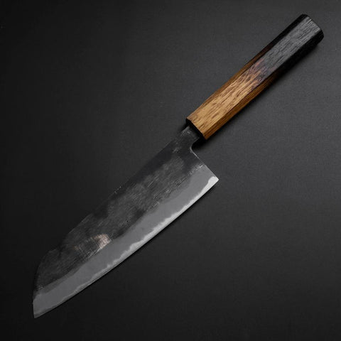 Santoku Blue Steel #2 Kurouchi Yaki-Urushi Handle 165mm