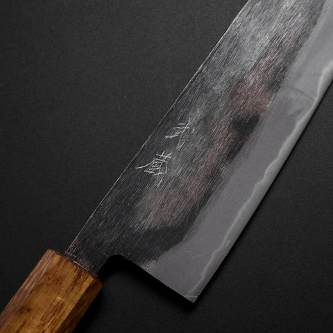 Santoku Blue Steel #2 Kurouchi Yaki-Urushi Handle 165mm