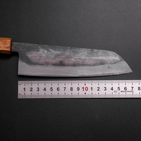Santoku Blue Steel #2 Kurouchi Yaki-Urushi Handle 165mm