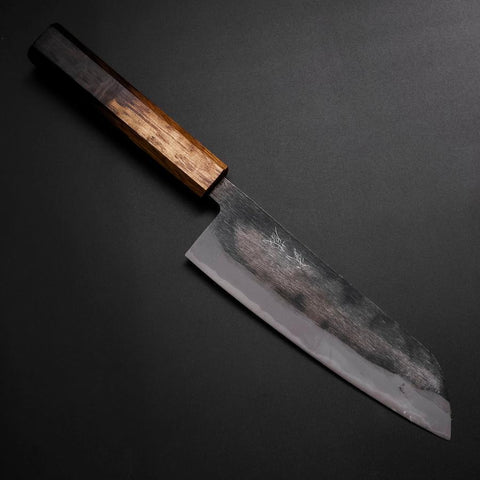 Santoku Blue Steel #2 Kurouchi Yaki-Urushi Handle 165mm