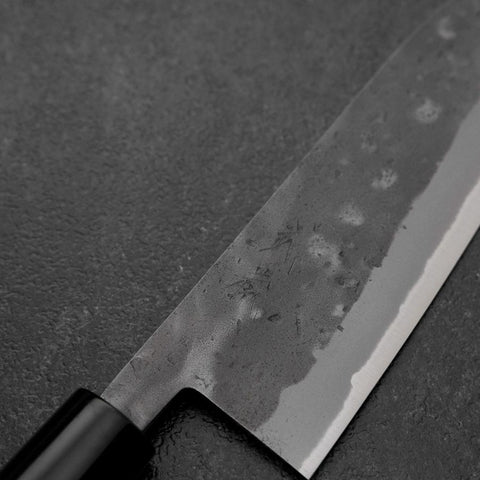 Santoku Blue Steel #2 Nashiji Stainless Yew Handle 165mm