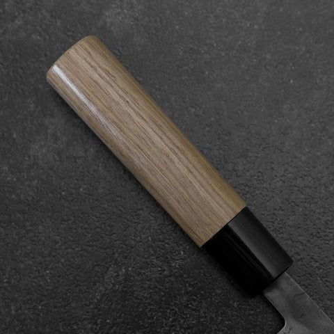 Santoku Blue Steel #2 Nashiji Stainless Yew Handle 165mm