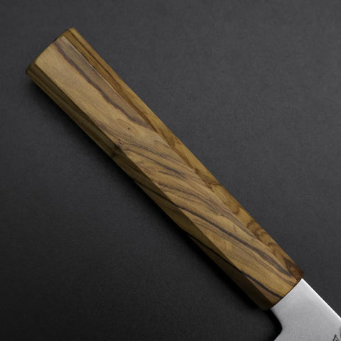 Santoku Blue Steel #2 Polished Olive Handle 170mm