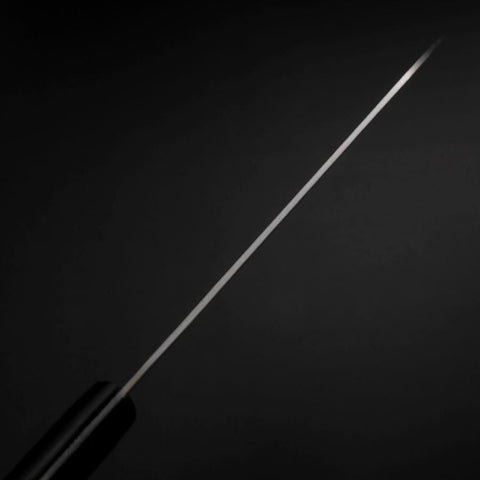 Santoku Blue Steel #2 Stainless Clad Tsuchime Western Handle Black 165mm