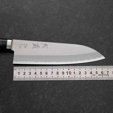 Santoku Blue Steel #2 Stainless Clad Western Handle 165mm