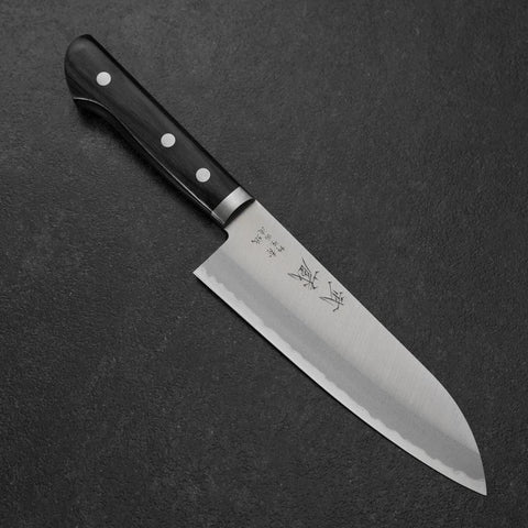 Santoku Blue Steel #2 Stainless Clad Western Handle 165mm