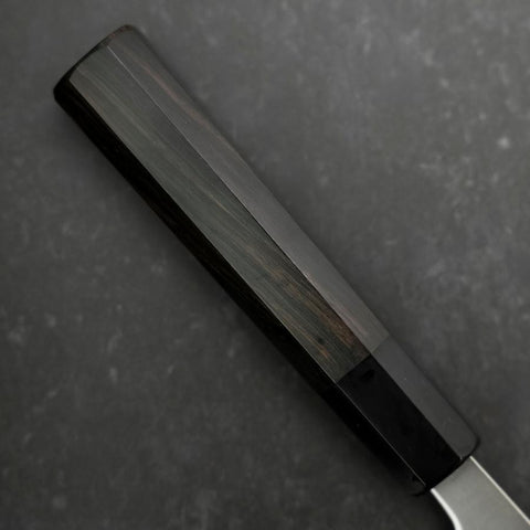 Santoku Blue Super Polished Buffalo Ebony Handle 165mm
