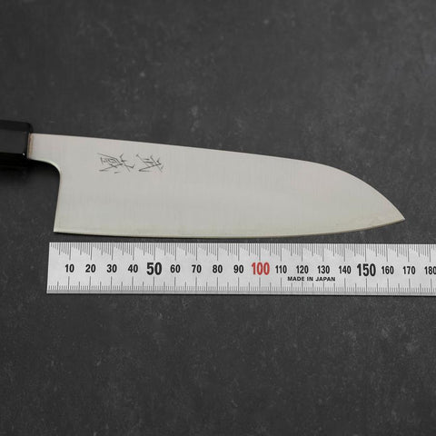 Santoku Blue Super Polished Buffalo Ebony Handle 165mm