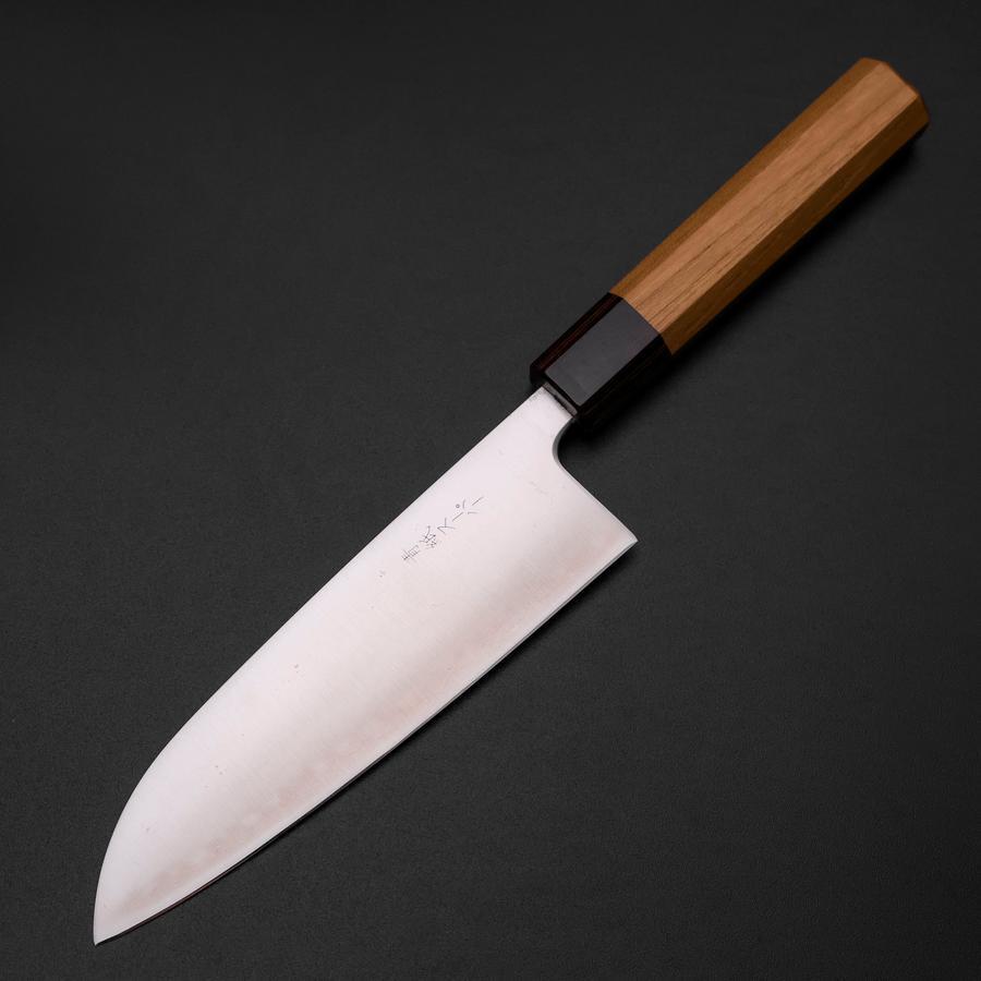 Santoku Blue Super Pulido Mango de Zelkova 165mm