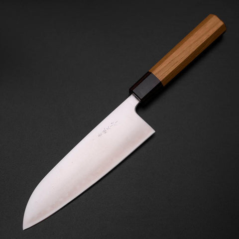 Santoku Blue Super Polished Zelkova Handle 165mm
