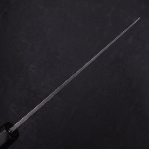 Santoku Blue Steel #2 Kurouchi Chokin Sakura-Fuji Buffalo Ebony Handle 170mm