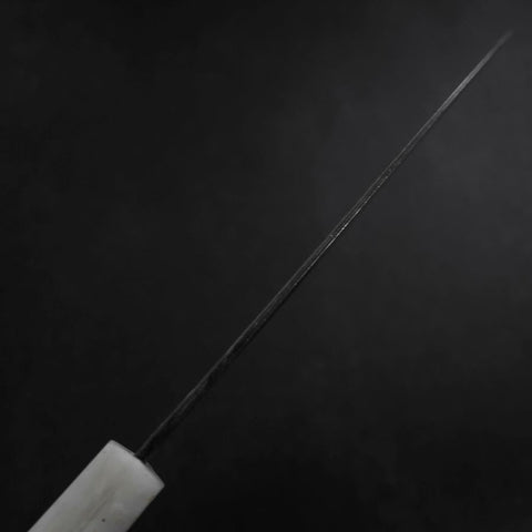 Santoku Blue Steel #2 Kurouchi Ocean Black White Gold Handle 165mm