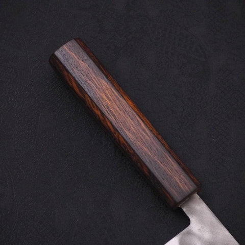 Santoku Blue Steel #2 Nashiji Stainless Clad Sumi Urushi Handle 165mm