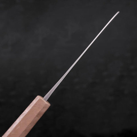 Santoku Blue Steel #2 Nashiji Stainless Clad White Urushi Handle 165mm