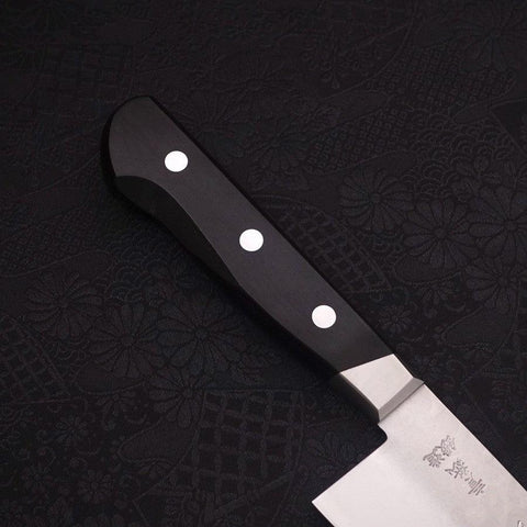 Santoku Blue Steel #2 Tsuchime Stainless Clad Western Handle 180mm