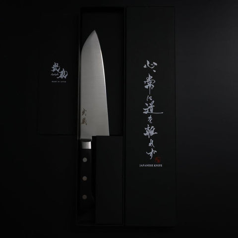 Santoku Molybdenum Polished Western Black Handle 175mm