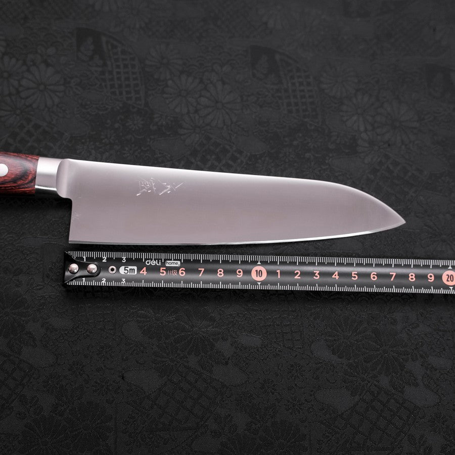 Santoku Molibdeno Pulido Mango Occidental de Caoba 180mm