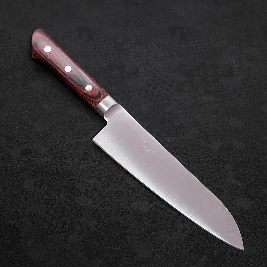 Santoku Molibdeno Pulido Mango Occidental de Caoba 180mm