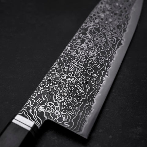 Santoku SG-2 Black Damascus Western Ebony Handle 180mm