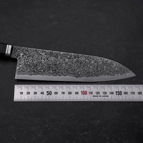 Santoku SG-2 Black Damascus Western Ebony Handle 180mm