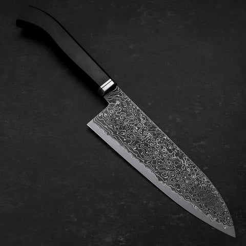 Santoku SG-2 Black Damascus Western Ebony Handle 180mm