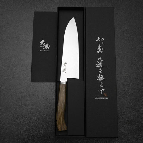 Santoku SG-2 Damascus Western Golden Ebony Handle 180mm