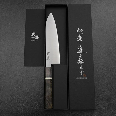 Santoku SG-2 Polished Maple Handle 180mm