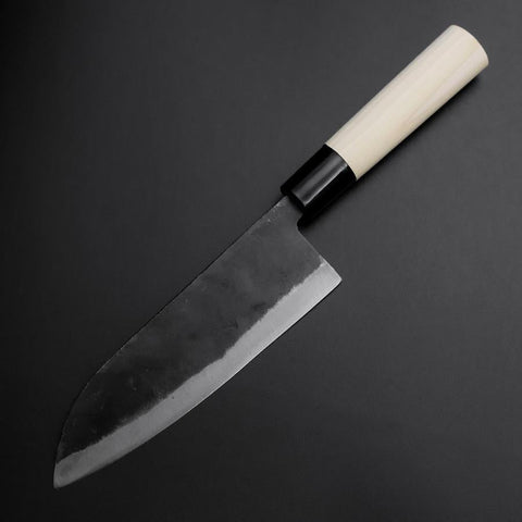 Santoku SK Steel Kurouchi Kurigata Magnolia Handle 165mm