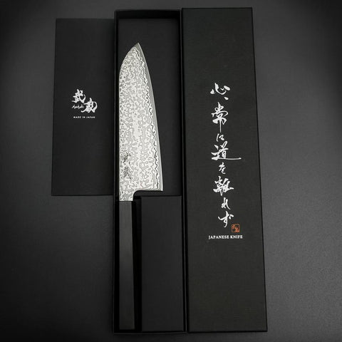 Santoku SLD Black Damascus Ebony Handle 170mm