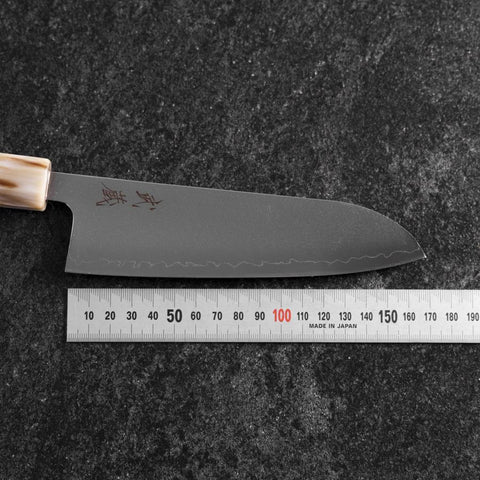 Santoku SLD Specchio Manico Bufalo Acero Rosa Scuro 170mm
