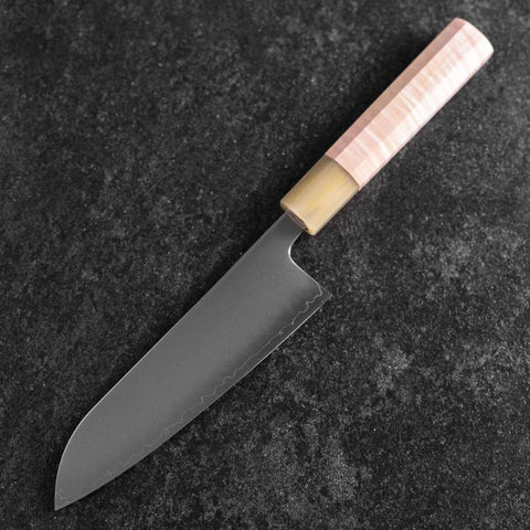 Santoku SLD Specchio Manico Bufalo Acero Rosa Chiaro 170mm